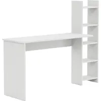 En.casa Bureau met planken 'Chagtuniejle', 150 x 45 x 120 cm, wit