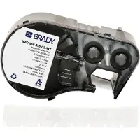 Brady M4C-500-595-CL-WT tape vinyl wit op transparant | 12,7 mm x 6,1 m (origineel)