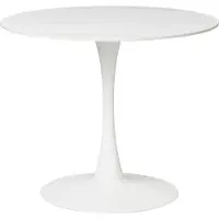 Beliani BOCA - Ronde eettafel - Wit marmer - 90 cm - Gesinterde steen