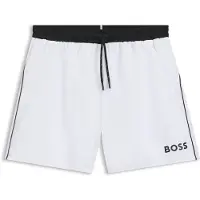 BOSS Heren Zwembroek Starfish wit (M), Strandkleding, Polyester 50514429