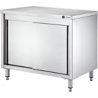 Zorro Werktafelkast ZAS 100/60 – RVS Onderkast met Werkblad – 100x60x85 cm – Gesloten Opslag – Horeca