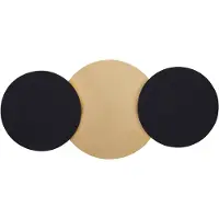 QAZQA Moderne wandlamp zwart met goud incl. LED 3-staps dimbaar 3-lichts - Sunrise 3