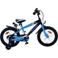 Volare Sportivo Kinderfiets - Jongens - 16 inch - Blauw Zwart - Twee Handremmen