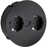 Sonstiges Bachmann Twist dubbele stopcontact met Schuko-stopcontacten, mat zwart, artikelnummer 7053075