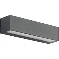 Arcchio LED-wandlamp buiten Lengo, zwart, Aluminium, Modern, LED wandlamp buiten