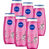 Nivea Floral Passion Douchegel - Shower Gel- met Vitamine C & E - Voordeelverpakking - 6 x 250ml