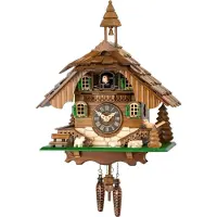 Engstler - 444_Q - Koekoeksklok - Kwarts - Notenhout - 31 cm