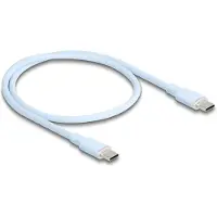 DeLOCK USB 2.0 Cable USB Type-C male to male PD 3.0 60 W 0.5 m blue Silicone