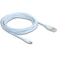 DeLOCK USB 2.0 Cable USB Type-A male to USB Type-C male 4 m blue Silicone