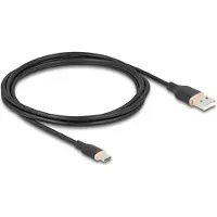 DeLOCK USB 2.0 Cable USB Type-A male to USB Type-C male 2.5 m black Silicone