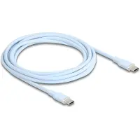 DeLOCK USB 2.0 Cable USB Type-C male to male PD 3.0 60 W 2.5 m blue Silicone
