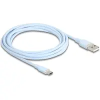 DeLOCK USB 2.0 Cable USB Type-A male to USB Type-C male 2.5 m blue Silicone