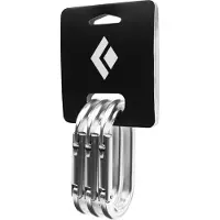 Black Diamond Ovale symmetrische karabijnhaak voor klimmen (x3) | Maat TU
