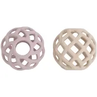 Babys Only Speelbal oud roze/warm linen - 2-pack