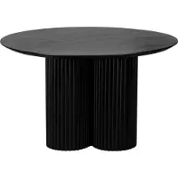 Lewis & Loft Eettafel Lane - Rond ⌀130 - FSC-gecertificeerd mangohout - Zwart