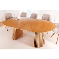 Invicta Uitschuifbare eettafel VALHALLA WOOD 120-160-200cm naturel eiken ovale voet - 44092