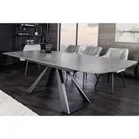 Invicta Uitschuifbare eettafel CONCORD 180-230cm grafietgrijs keramiek zwart metaal - 46499