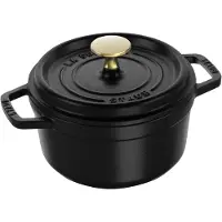 Staub Ronde Cocotte 16 cm - zwart 1,4 l