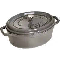Staub La Cocotte ovale pan gietijzer 5,5 L Grafietgrijs