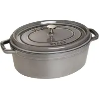 Staub La Cocotte ovale pan gietijzer 6,7 L Grafietgrijs