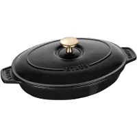 Staub Warm bord - ovaal - 23 x 17 cm - zwart 1 l