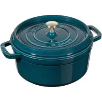 Staub Ronde Stoof-/Braadpan 24 cm La Mer Blauw