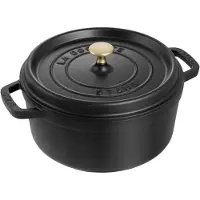 Staub Ronde Cocotte 22 cm - zwart 2,6 l