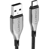 Cygnett Armoured Braided USB-A naar USB-C 12W oplaadkabel 1 meter - Zwart