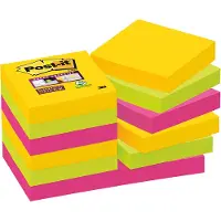 Post-It super sticky notes Carnival 47,6 x 47,6 mm (12 stuks)
