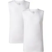 Schiesser 95/5 Heren Tank Top - Wit - 2 pack- V Hals-Maat S