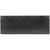 H&h set van 4 melamine borden met leisteen decoratie 10x31