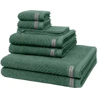 Ross Dames en Heren 2 X washandjes 2 X gasten- 2 X douche- 2 X handdoek - in set Smart