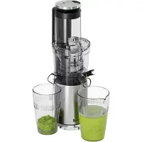 Kitchenbrothers Slowjuicer - Verticaal - Juicer - Groenten en Fruitpers - 80 mm - 750 ml - Grijs