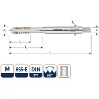 Rotec HSSE UNI M.Tap DIN 371 M 5/Onderbroken draad - 3330500