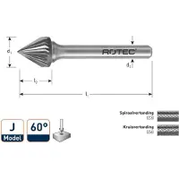 Rotec HM-Stiftfrees 12,7 mm model J