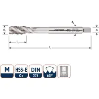 Rotec Machinetap HSS metrisch DIN 371 voor blinde gaten M16