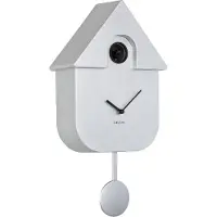 Karlsson Klok Modern Cuckoo ABS Metallic Silver
