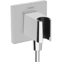 Hansgrohe fixfit e muuraansluitbocht met handdouchehouder, chroom