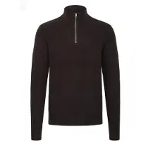 Casual Friday Trui ' CFHEINE halfzip ' zwart