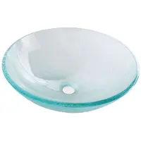 Sapho Ice Glazen waskom Ø42cm, helder/gezandstraald