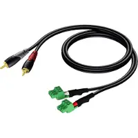 Procab CLA832 Classic 2x terminal block - 2x RCA male 0.5 meter