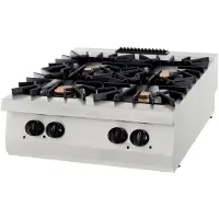 Maxima Premium Kookplaat - 4 Pitten - Dubbel - 90 cm Diep - Gas