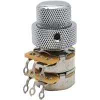 Göldo Tandem Poti 6,5 x 10mm 2 x 500K log incl. Potiknöpfe - Potentiometer voor gitaar