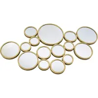 Loft42 - Bubbles - Spiegel - Multi - Rond - 115x62 - Goud - Metaal
