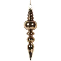 Clayre & Eef Kerstbal Overig Ø 4x16 cm Goudkleurig Glas Kerstballen