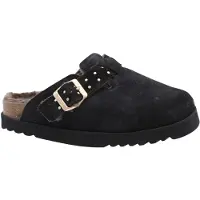 Scholl F32568 Benny suede fur Muilen | Maat 40 Dames Zwart