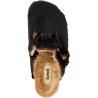 Scholl Klomp Women Fae New F Synthetic Fur Chocolate-Schoenmaat 38