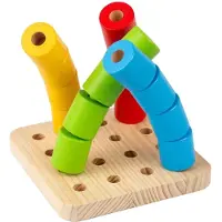 Bigjigs houten wankel-pinnenbord, 17dlg.