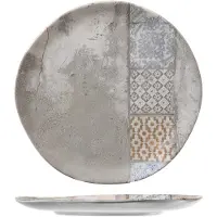 H&h set van 12 Malaga aardewerk gedecoreerde dinerborden, 26 cm
