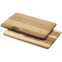 Metaltex snackplank set van 2 – acaciahout, FSC-gecertificeerd, 23 x 15 cm, hout